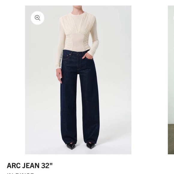 Agolde Deep Blue Wide Leg Jeans